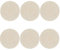 SCF2017 Lot de 6 dessous de verre ronds en fil de coton tissé pour dessous de verre 11 cm (beige)