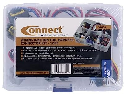 Connect Workshop Consumables 37664 Assorted Wiring Ignition Coil Harness Connector Kit 12pc