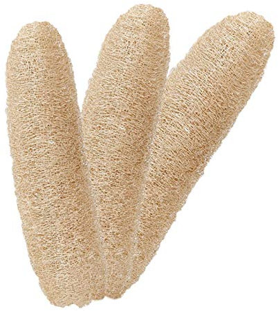 en Luffa Naturelle - Loofah Naturel Porte Savon Luffa, Brosse Éponge Naturelle pour Le Corps, Luffa Biodégradable Exfoliant Naturel pour La Cuisine La Salle Bain