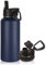 Volhoply 1 litri Isolato Borraccia Termica con Cannuccia,Bottiglia in Acciaio Inox con 2 Coperchi, Water Bottle Vuoto a Doppia Parete,Bottiglie Sportive per Scuola,Lavoro(Marina Militare,1 set)