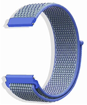 CeiBand Armband für 22MM 20MM 18MM, Nylon Uhrenarmbänder, Ersatzband mit klettverschluss, Verstellbares Uhrband für Herren und Damen - Blau