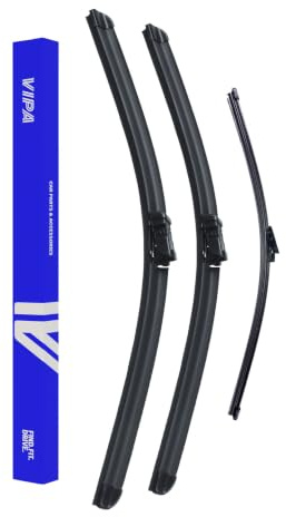 Vipa Car Parts Premium Wiper Blade Set | Fits: SEAT IBIZA 6J EARLY 5 DOOR Hatchback (Dec 2012 to Jun 2016) | All-Weather Performance | Durable, Streak-Free Windshield Wipers | Easy Installation