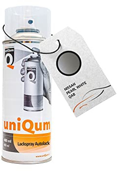 uniQum Autolack Spraydose fürs Auto für NISSAN PEARL WHITE QAB Autolack Reparatur 400 ml