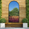 MirrorOutlet The Arcus - Black Framed Modern Full Length Arched Garden Wall Mirror 55 X 27.5 (140CM X 70CM) Silver Mirror Glass with Black All weather Backing.