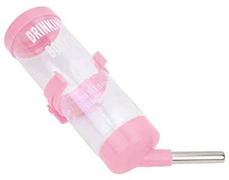 Hamster Water Bottle Dispenser, Spillproof Dispenser Automatic No Drip Hamster Drinking Fountain Water Bottles Water Bottle No Drip Hamster Bottles For Small Animals Rabbit Guinea Pig(Pink)