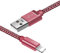 iphone Charger Cable 3M Fast Charge lightning Cable Nylon Apple Charger Cable Lead for iphone 13 12 11 Pro Max XS XR X 8 7 6 Plus 5 5s SE (3 Meters, Rose Gold)