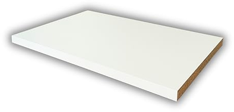 Customized White Shelves Cut to Order 3/4 - Cabinet Shelf Custom Size Shelf - Melamine Shelves Cut to Order 3/4 - Cabinet Replacement Shelves (White)