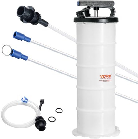 VEVOR Estrattore di Fluidi Pompa a Vuoto di Aspirazione per Cambio Olio di Motore Manuale Capienza Max. 6,5L, Estrattore per Cambio Olio Pompa a Vuoto Kit Evacuazione a Vuoto Aspiraliquidi per Auto