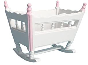 Toyvian Spielzeuge 1stk Kinderspielzeug Kindermöbel Spielzeug Für Kinder Schaukelwiege Für Kleinkinder Spielset Für Kinder Kidcraft-spielset Wiegenmodell Baby Bambus Mini Stubenwagen