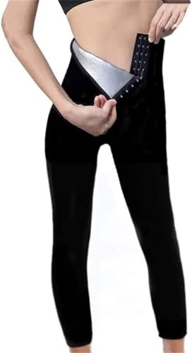 Leggings-Hosen for Damen, Neopren-Thermoformer Zur Gewichtsreduktion, Hot-Sweat-Körperhosen, Fatburner-Workout-Capri-Saunaanzug (Color : C, Size : 2XL/3XL)