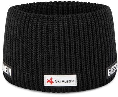 Giesswein Ski Austria Headband Flachau - Merino Stirnband Damen Winter gefüttert, Fleece Stirnband Herren aus Merinowolle Sportswear, 11cm breites Haarband gefüttert, ÖSV Kopfband Unisex