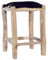 CKioict Barhocker hoch Esszimmersessel Küchenhocker Barhocker Echtes Ziegenfell und Teak Massivholzfür Küche, Wohnzimmer, Esszimmer