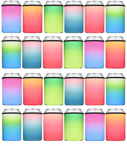 Wegics Bierdosen-Kühler, 340 ml, weich, isoliert, blanko, Neopren, für Flaschen, Limonade, HTV, personalisierbar, faltbar, blanko, Getränkekühler für Partys, Hochzeitsveranstaltungen, Geschenk,
