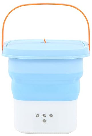 Lavadora Plegable Portátil, Mini Lavadora Pequeña de Gran Capacidad, Poco Ruido para el Hogar, 100-240V (Enchufe de la UE)
