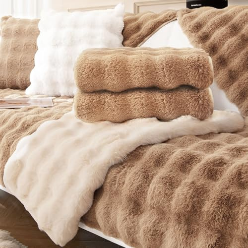 BXAEYIPOR Couch Überzug,Sofa Überzug,Sofa-Schutzhülle mit Rutschfester Unterlage,Neue Universelle rutschfeste Solide Strukturierte Sofa Überzug für Wohnzimmer,Multi-Size Sofa Sitzkissenbezug.