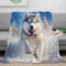 Husky Fleecedecke Wohndecke Couchdecke 3D Druck Sofadecke Bett Decken Kuscheldecke Tagesdecke Flauschig Warm Weichen Flauschig for Erwachsene er 40x50inch(100x130cm)