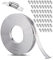 Xespis Collier de Serrage Inox 304, 20m Bande Perforée en Métal + 50 Pièces Fixation, Kit de Colliers de Serrage DIY,Collier Serrage Réglable, pour Tuyaux, Gaz, Eau, Voiture, Machine à Laver, Jardin