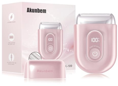 Akunbem Maquinillas de afeitar eléctricas para mujer, mini recortadora de bikini para mujer, afeitadoras eléctricas para mujeres, vello púbico, piernas, brazos y vello corporal, dispositivo eléctrico