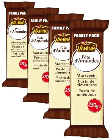 VAHINE - Pâte d'amandes format familial 250 g (Lot de 4)