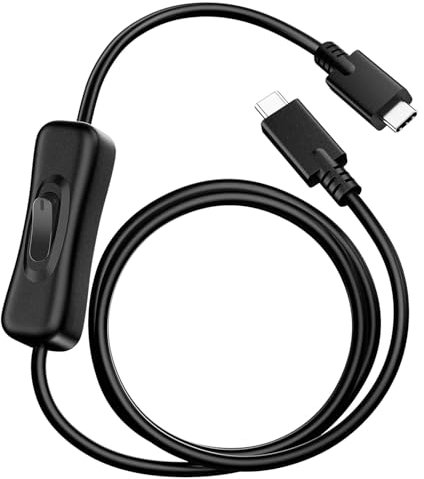 RIITOP Cable de interruptor USB tipo C de 1 m, 10 Gbps, cable USB 3.1 C a C con interruptor, soporte de vídeo/datos y carga rápida PD de 20 V/3 A