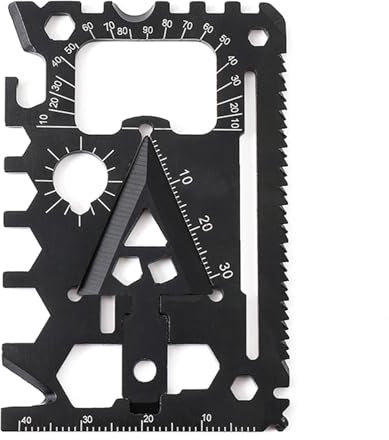 YiQinzcxg 18-in-1-Kreditkartenwerkzeug Aus Rostfreiem Stahl Taschenformat Karten Outdoor Multitool Kartentaschenwerkzeug Für Outdoor Camping