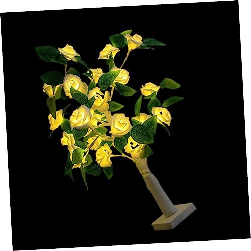 OSALADI Baumförmige Rosenlampe Led-nachtlicht Kreative Tischlampe Rosenblütenbaumförmiges Licht Nachtlampen-szenen-ornament Rosen-led-licht