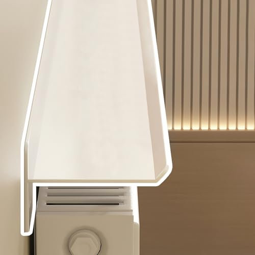 SRNSAEB Slim Radiator Shelf for Cast Iron Radiators, Radiator Top Cover Metal Shelf with Brackets, 15in 31in 55in 70in Home Heat Spreader Over Cover(40cmx15cm/15.7inx5.9in)