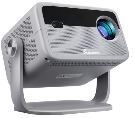 【Auto Image Setup & 600 ANSI】1080P Projector with WiFi and Bluetooth, 360°Adjustable Stand Ceiling Projector for Bedroom, Portable Outdoor Movie Prokector for iPhone/TV Stick/HDMI/USB/Laptop/PS5