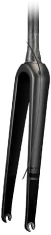 JNTFNE Gravel Fork Road Bike Forcella Rigida in Fibra di Carbonio QR 9 * 100mm Freno a Disco 1-1/2 Tubo Conico Forcella Anteriore per Bici 700 * 45C (Cavi Interni parziali)