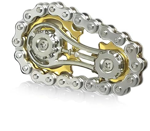 Fidget Toys, Fidget Toys Kette, Fidget Kette, Getriebe, Goldene Rad Und Silberne Kette Design, Stressabbau Spielzeug Für Büro, Schule Und Zuhause, Entspannung Toy Ideal Für Alle Altersgruppen