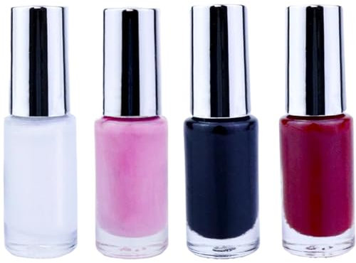 Paint dent 4pcs, 5 ml de la peinture de dents temporaires en toute sécurité, dent cosmétique réaliste à sec rapide, dents noires pour cosplay, théâtre, clown zombie vampire costume