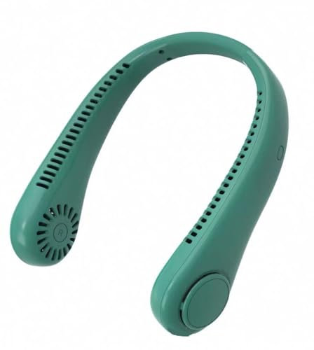 Sapphirem Ventilateur de cou portable à 3 vitesses, réglable, extensible, ventilateur de cou pour refroidissement mains libres, rechargeable 4000 mAh, pour le sport en plein air, voyage, cadeau noir