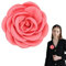 WUSJCOF 1 broche fleur de rose, grande broche en mousseline, pince à cheveux, classique, élégante, faite main, idéale pour les mariages, les fêtes et les soirées dansantes