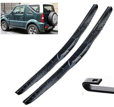 Autoscheibenwischer Scheibenwischer vorne, kompatibel mit Suzuki Jimny 1998–2018, Windschutzscheibe, Windschutzscheibe, sauberes Fenster, Auto-Regenbürsten, 18 Zoll + 16 Zoll