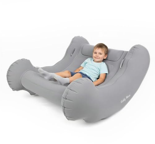 KiddyMoon Sensorischer Stuhl Rocker Für Kinder Sensorische Wippe Mit Pumpe, Grau,L
