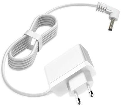 Rundes Ladegerät Kompatibel mit Babysense Baby Videomonitore V24R/V43 | Ersatz-Netzteil-Netzkabel - 5V Weiß - Passt Nicht in Micro-USB-Anschluss