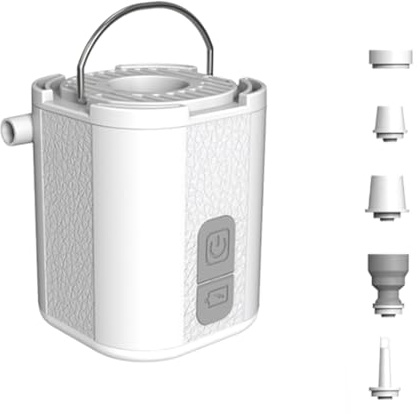 Uxsjakjsd Bomba de Aire Eléctrica con Luz de Camping de 3 Niveles para Colchón, Colchón Inflable, Aspiradora