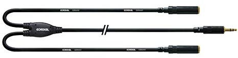 CORDIAL CABLES Y-Kabel Träger Minijack Stereo/2 Minijack weiblich 30 cm BRETELLE Essentials Kabel Mini-Jack / Jack