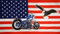 U24 Fahne Flagge USA Motorrad mit Adler 90 x 150 cm