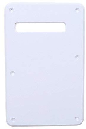 Musiclily Guitar Strat Back Plate for Fender USA/Mexican Standard Stratocaster Modern Style, 1Ply White