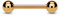 Paula & FRITZ® Piercing Langue en acier inoxydable acier chirurgical 316L or rose (stär...