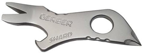 Gerber Gear Shard 7-in-1 Keychain Bottle Opener Multitool with Screwdriver, Gifts for Men - Silver