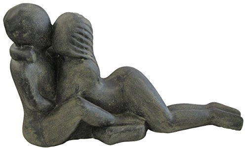 STONE art & more Abstakte Gartenfigur Liebespaar, 80 cm, Steinfigur, Steinguss, Garten-Deko, frostfest
