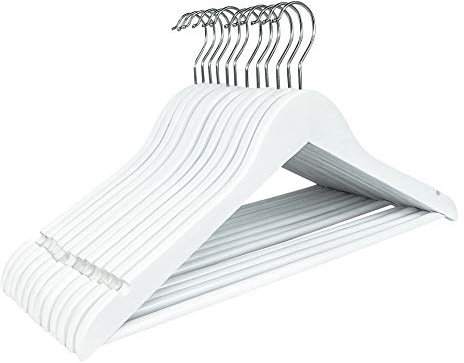 50 Stück RSR Hangers Kinder Kleiderbügel Holz Weiß | Kinderbügel | Babybügel | Garderobenbügel | Hosenbügel | Hemdenbügel | Blusenbügel | ver. Mengen&Farben