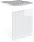 Vicco Frontblende R-Line, Geschirrspüler Fronttür, Weiß Hochglanz/Weiß, 60 cm, AP Marmor