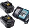 FengBP® 2 X 18 V 5,0 Ah BL1850 batteria di ricambio con caricatore 3A per makita batteria DHR171Z DTM51Z DTD152Z TD110DZ DTD146Z dlm431z dub184 DGA404 DGA454 DGA504 DUB182 DUB183