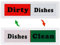 Hochwertiger Geschirrspüler-Magnet „Clean Dirty“ Hinweisschild mit kratzfestem, selbstklebendem Aufkleber, erinnert daran, ob das Geschirr sauber oder schmutzig ist (Silber)