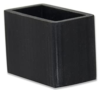Flyshop 12 Pieces 15 x 30mm Silicone Chair Leg Caps Rectangular, Non-Slip, Protective Caps for Chair Legs, Floor Protectors, Noise Reduction, Durable, Black Furniture Feet Gliders