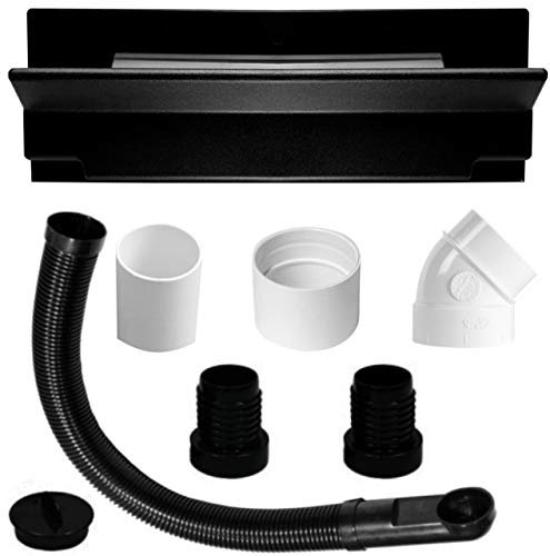 CANSWEEP Sockeleinkehrdüse Sockeldüse Kehrleiste Saugschaufel Zentralstaubsauger (Schwarz)