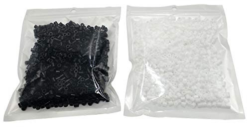 LGEGE 1000 White and 1000 Black Beads for Children's Birthdays and Holidays, Great Gift, Pixel Art Project, Compatible with Perler Melty Iron Hama Pegboards